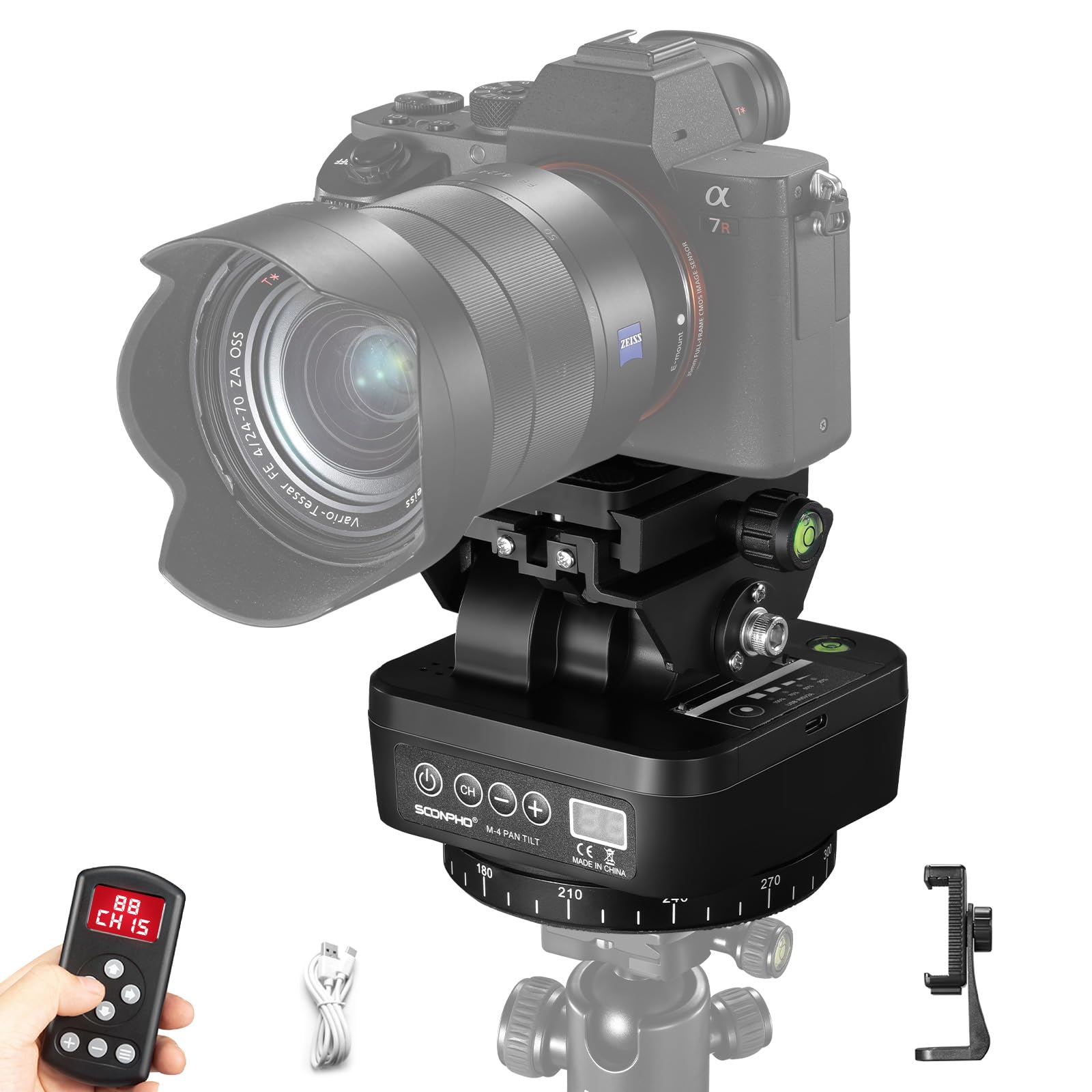 Amazon.com : Soonpho M4 Motorized Rotating Panoramic Tripod Head